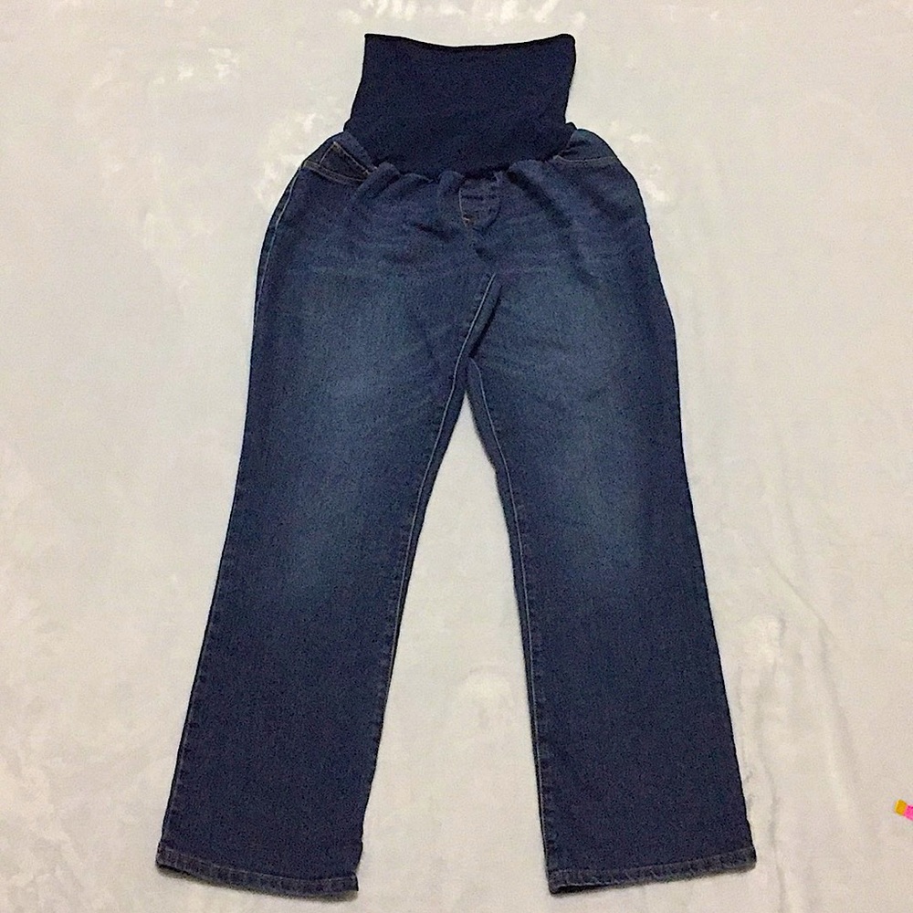Indigo blue maternity jeans